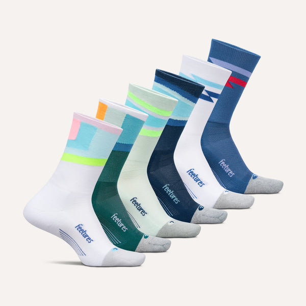 Elite Light Cushion Mini Crew 6 Pack - Court Track Mix