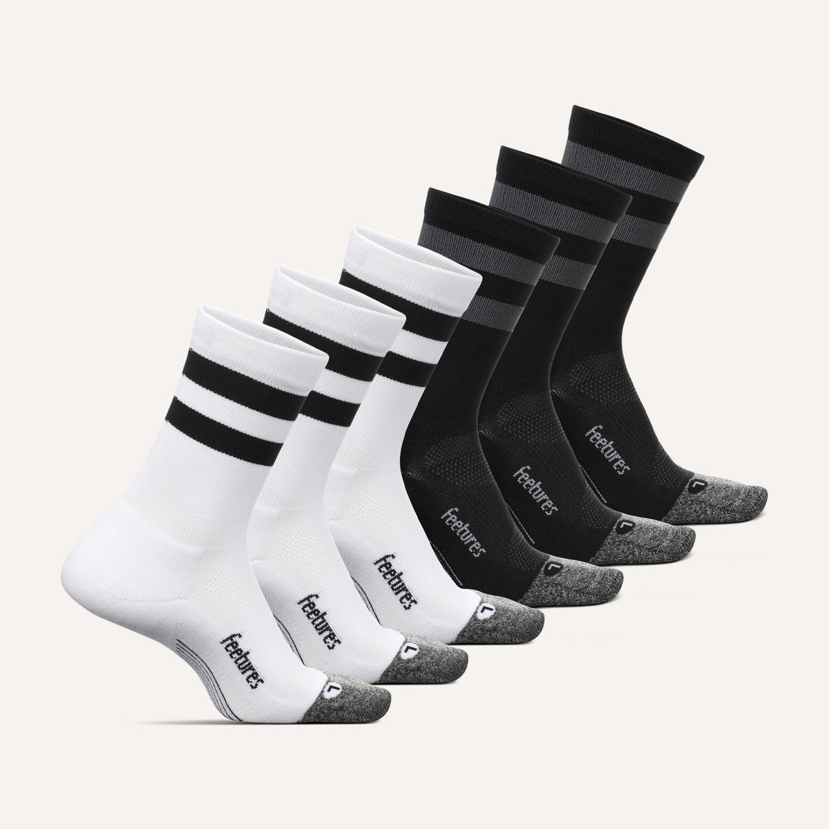 White Black Stripe Mix