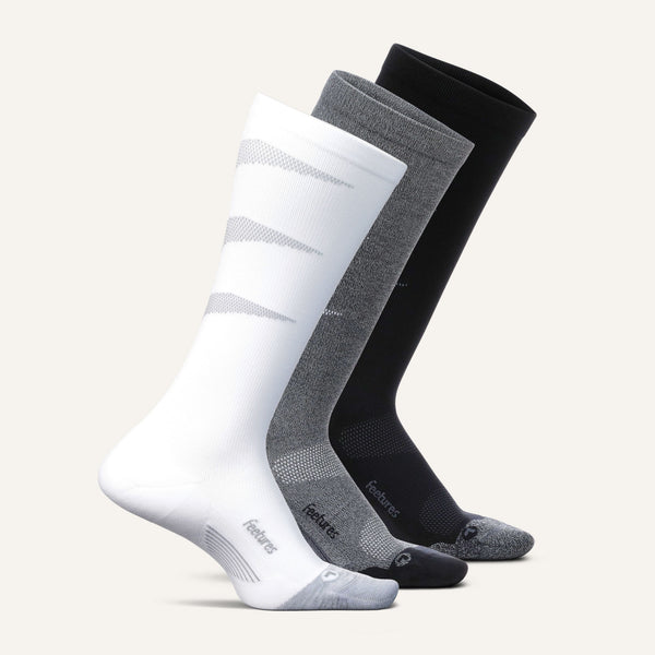 Active Graduated Compression Light Cushion Knee High 3 Pack - Essentials Mix