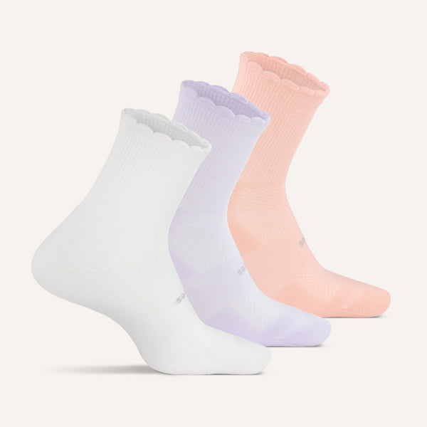 High Performance Max Cushion Quarter Tall Scallop 3 Pack - Cloud Lilac Mix