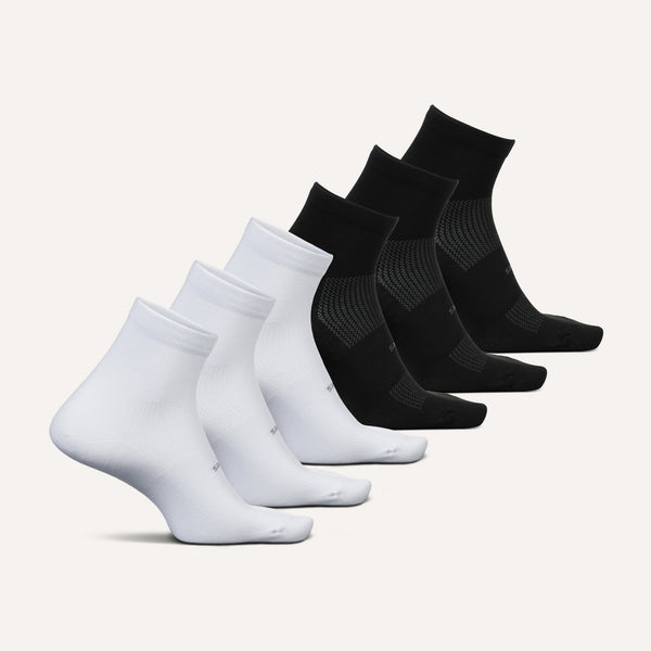 High Performance Max Cushion Quarter 6 Pack - Black White Mix