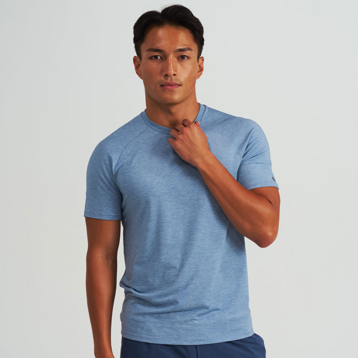 Slate Heather Mix |  model: Josh is wearing a size Medium - Waist 31"  Inseam 28" Chest 42"