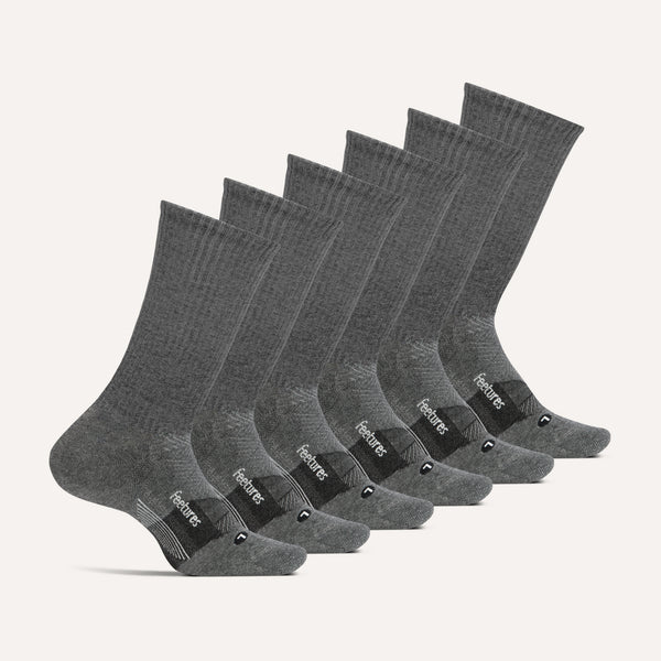Merino 10 Max Cushion Crew 6 Pack - Gray Mix