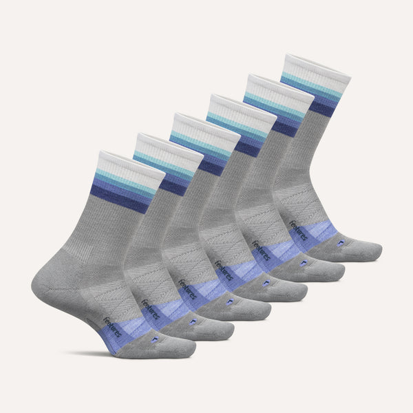 Merino 10 Max Cushion Mini Crew 6 Pack - Luminous Gray Mix