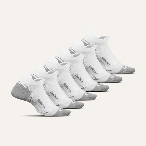 Plantar Fasciitis Relief Light Cushion Tab 6 Pack - White Mix