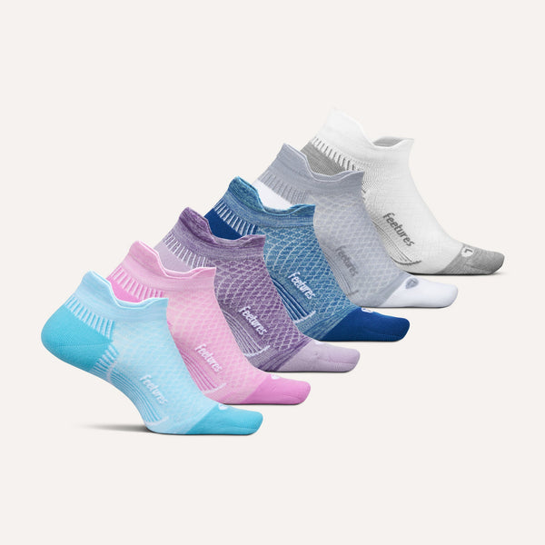 Plantar Fasciitis Relief Sock Light Cushion Tab 6 Pack - Sapphire Gray Mix
