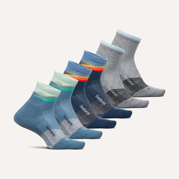 Trail Max Cushion Quarter 6 Pack - Light Tectonic Mix